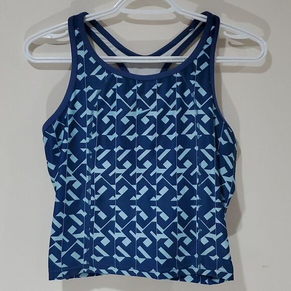Nike medium blue and teal dri-fit athletic tank top - Picture 1 of 6